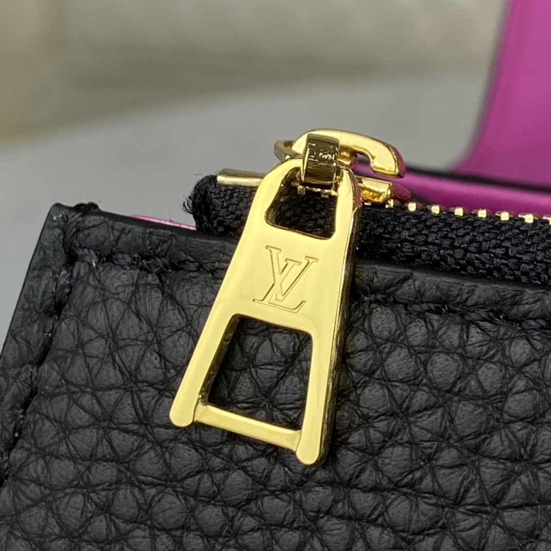 Louis Vuitton TWIST One Handle PM Handbag Taurillon Leather M57097 Black